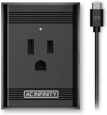 AC Infinity UIS Control Plug, Socket Adapter to Connect Smart Black 