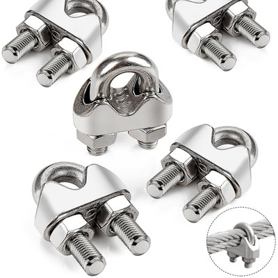 12 Stück Drahtseilklemme 4mm Edelstahl 304 DIN741 Seilklemme M4 Drahtseilklemmen