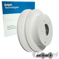 2X Delphi Bremsscheiben Hinten 284Mm Voll Passend FÜR Hyundai Highway IX35