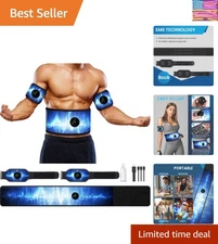 Compact Ab Trainer with Adjustable Fit (33.5-45 in) & 12 Intensity Levels