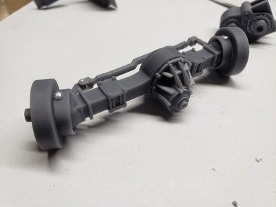 3d printed FRONT DRIVEN AXLE, HIGHWAY RIG, MONSTER TRUCK...1/25-24  by WC3D