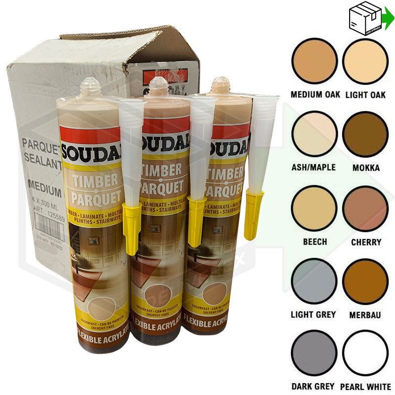 Soudal Parquet Timber Laminate Hardwood Floor Sealant Filler Flooring Silicone