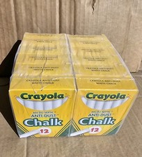 Anti Dust Chalk Crayola White Lot Of 12 Packs of 12 Sticks  144 Total Lot