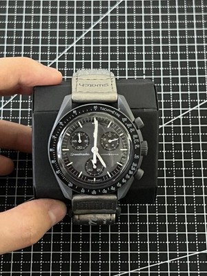 Genuine Omega x Swatch Moonswatch Mercury Mission Watch | eBay
