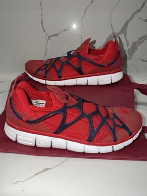 [Size 12] Men s Nike Free 5.0 Kukini Running Shoes 511444-640 Red Rare