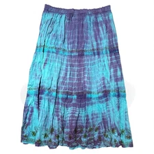 Vintage Raiment Fashions Skirt Free Size Tie Dye Boho India Cotton 80s 90s