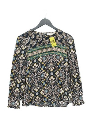Loft Damen Top S Multi Floral 100% Polyester Langarm Rundhals Basic
