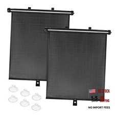 Car Window Shades for Side Windows, 2 Pack 15.7" x 17.7  2-Pack Black
