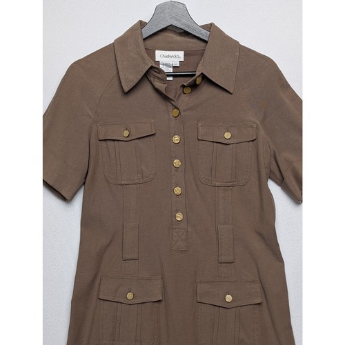 Vintage Women's Chadwick Brown Shirt Dress 8