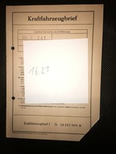 Traktor Deutz D 50 05  BRD Kfz Brief Baujahr 1967