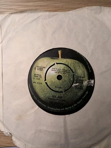 THE BEATLES HEY JUDE /REVOLUTION APPLE 1ST PRESSING 1968 7 INCH VINYL SINGLE