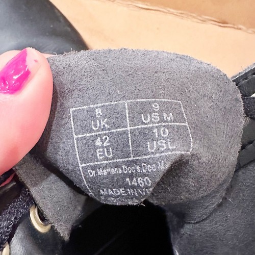 Dr. Martens schwarze vegane Leder Schnürstiefel Kampfstiefel Größe 10 - Bild 8 von 10