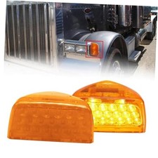 2Pcs Turn Signal Fit for Peterbilt, 31 LED Triangle Amber Turn Amber Lens