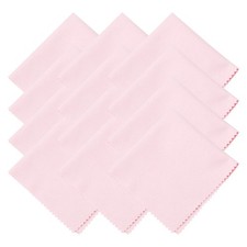 12 Pcs Microfiber Cleaning Cloth for Glasses 8" x 8" Eyeglass Cloth, Pink