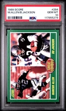 Marcus Alen/Bo Jackson Great Combos 1989 Score PSA 10 Gem Mint Graded Card #284