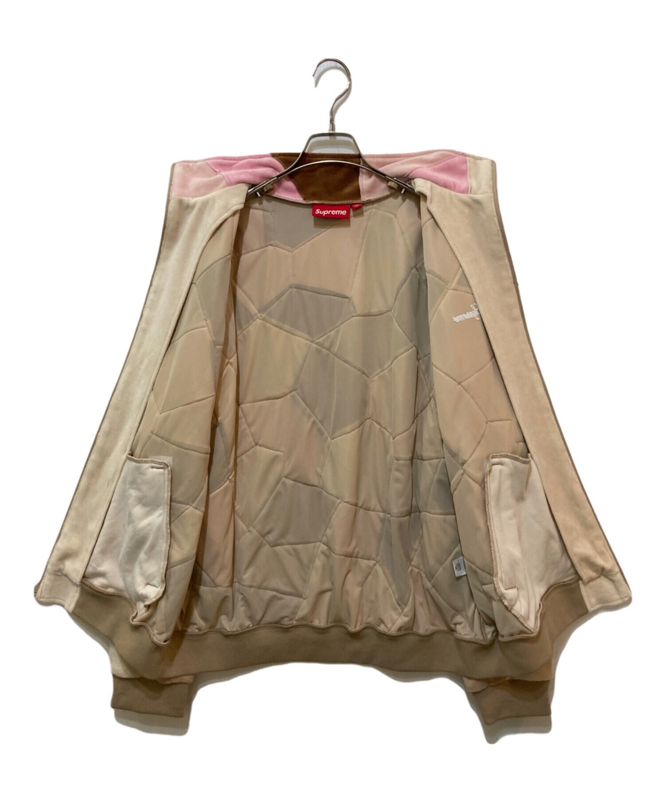 SUPREME Patchwork Velour Track Jacket Cotton Pink… - image 3