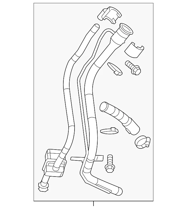 Tubo de llenado de tanque de combustible genuino GM 22897847 Foto 3 de 4