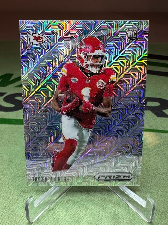 2024 Prizm Deca Xavier Worthy Downtown Bound Mojo Prizm Rookie RC /30 - Chiefs
