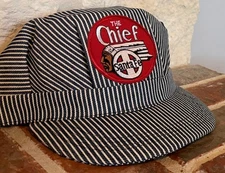 Engineer/Conductor Cap/Hat-Santa Fe(ATSF)The Chief-adjustable-Adult or Child-NEW
