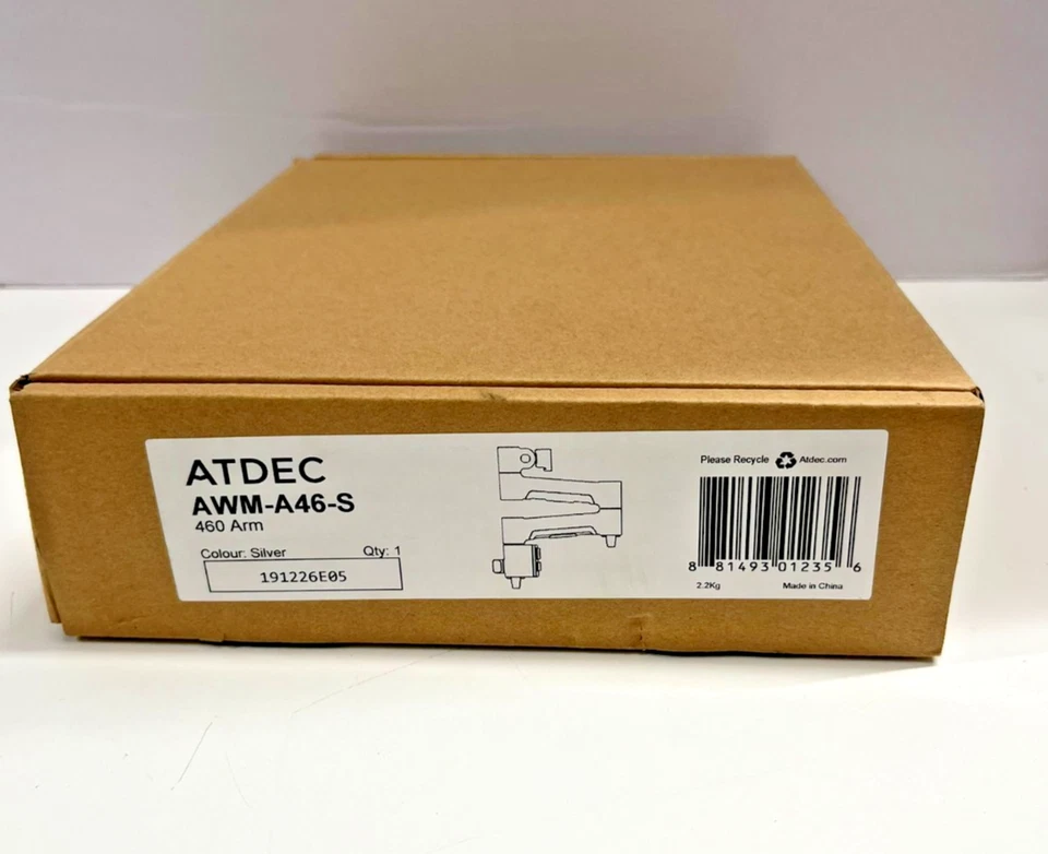 ATDEC AWM-A46-S 460mm Monitor Arm – Silver Aluminum, Heavy Duty Display Mount - Image 2 of 4