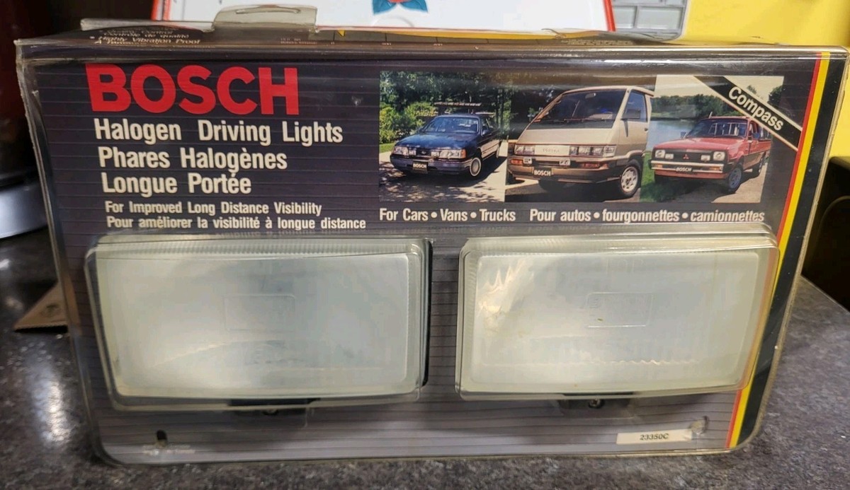 Bosch Halogen Driving Lights Compass Series 23350C Vintage NEW IN