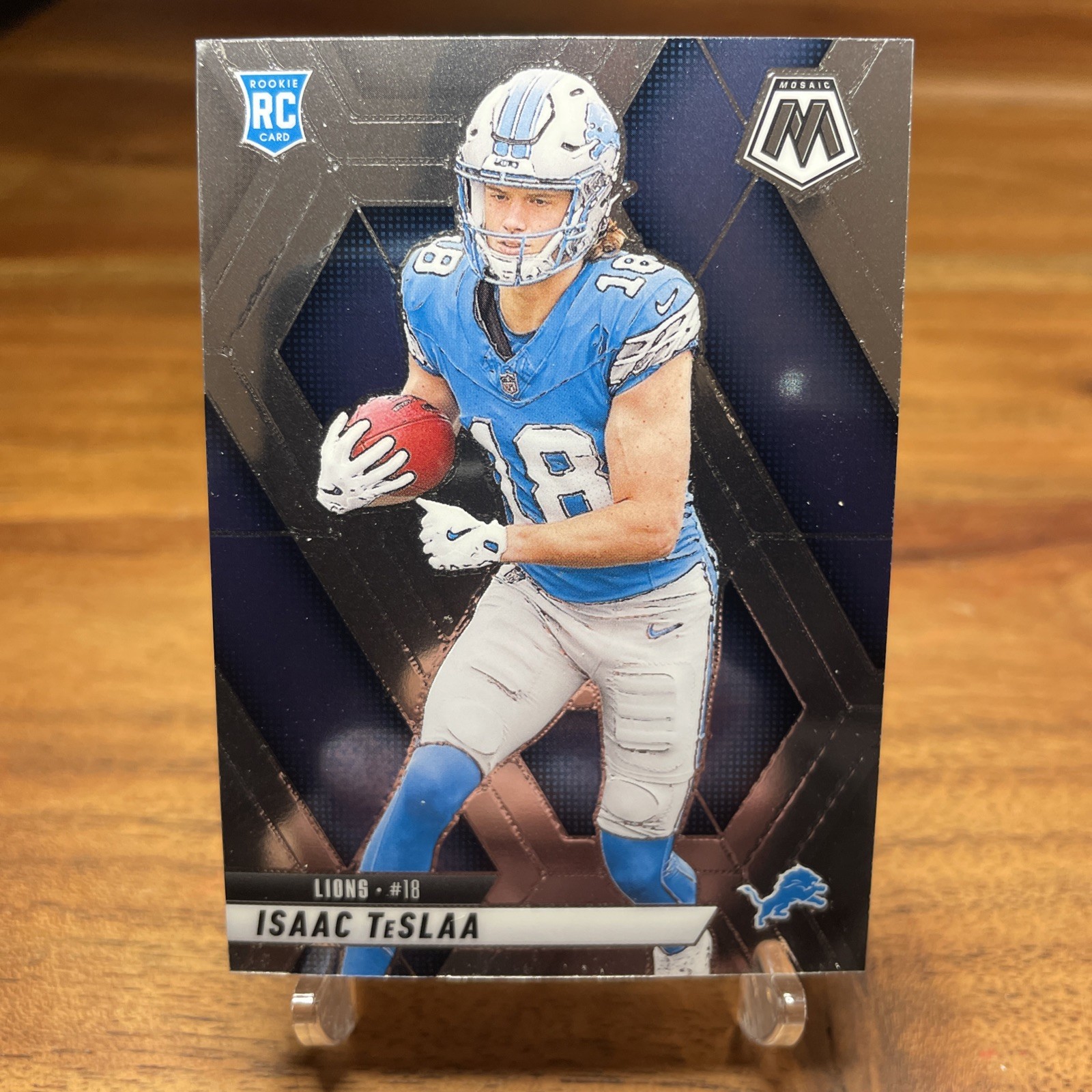 2025 Panini Mosaic Isaac TeSlaa Rookie Card #319 Detroit Lions (RC)