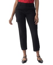 Sanctuary Polished Cropped Cargo Pants Women's 25 Black Zip Hook  Bar Closure