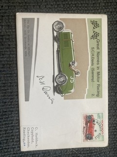 Great Names In Motor Racing Sammy Davis Number 2 Signed First Day Cover FDC