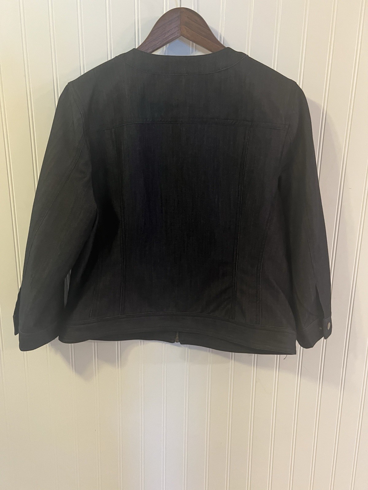 Ruby Rd Soft Dark Blue Jacket Mandarin Collar Siz… - image 3