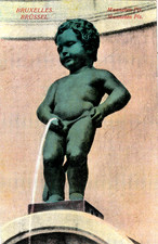 AK  Soldaten-Brief 1915 -  Humor (38) - Brüssel - Manneken-Pis - Verlag: ?