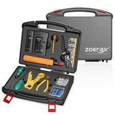 Network Tool Kit, ZOERAX 11 in 1 Professional RJ45 Crimp Silver" Or "Chrome