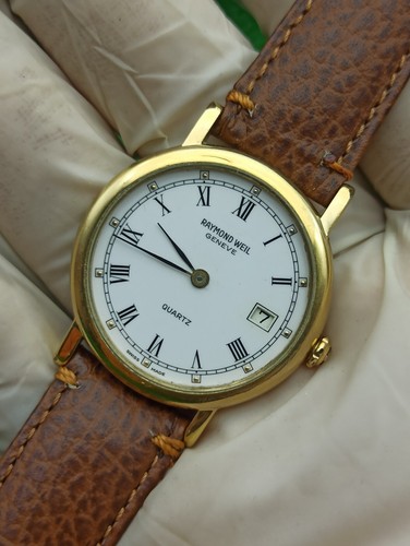 Classic Raymond Weil Geneve Watch White Dial Men Wristwatch swiss 80s - Picture 5 of 17