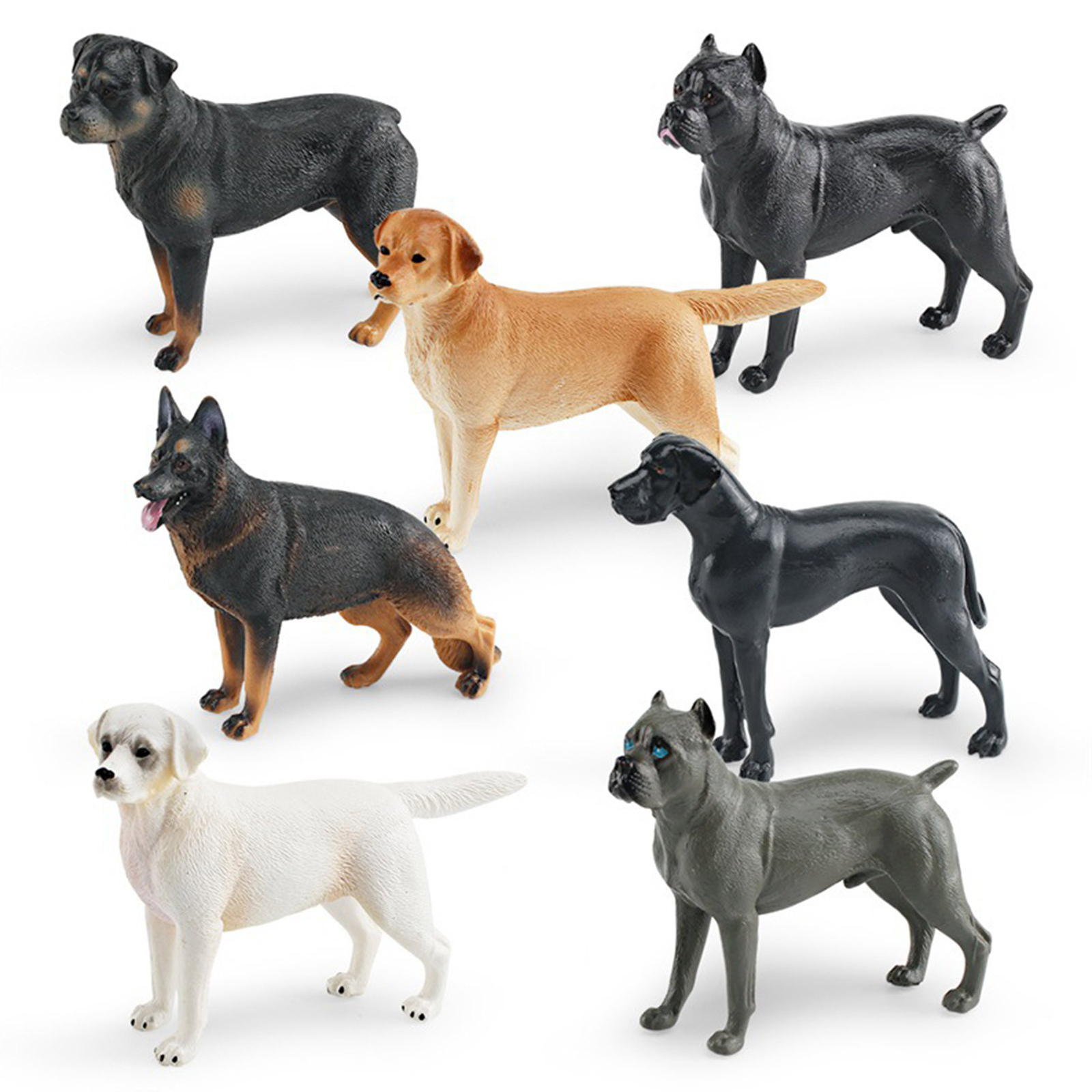 Animals Playsets Dog Figurines Beagle Action Figure Boston Terrier Bearded Model