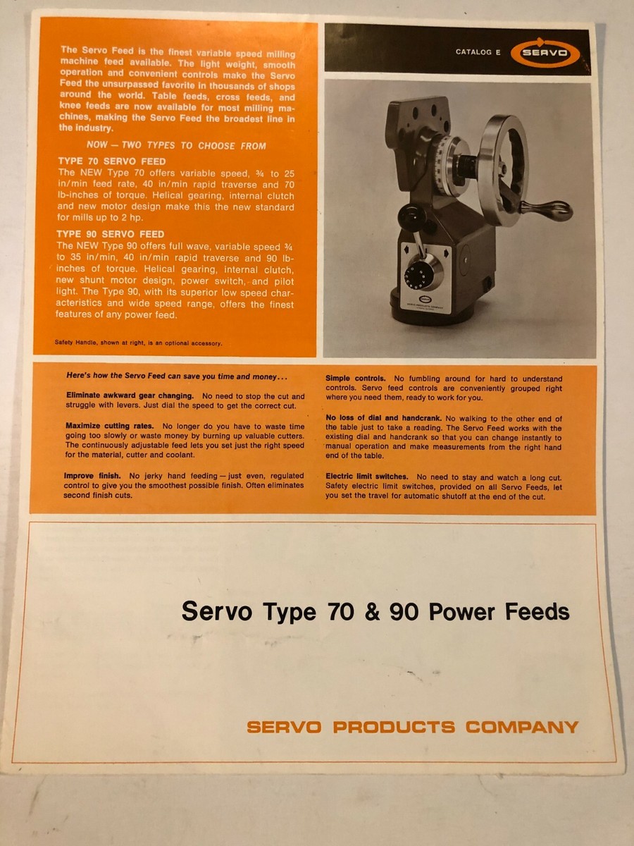 Servo Type 70 &amp; 90 Power Feeds Rotary for Various Models # E | eBay