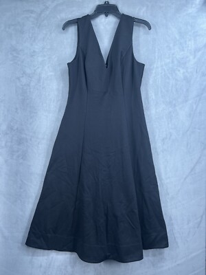 Reformation Mikayla Knit Dress Size Large Black V-Neck Sleeveless Dress |  eBay
