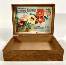 Antique D.M. Ferry, Choice FLOWER SEEDS, Original Seed Packet BOX, Detroit, Gard