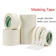 Masking Tape 20m/50m General Purpose Decorating Paint Sketch Tape 5mm-50mm Width