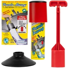 Plumb Away Instant Drain Opener-No Chemicals-Clog Remover & Cleaner- Starter Kit