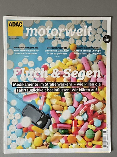 ADAC Motorwelt 2019-03 Medikamente Fahrtauglichkeit,Citroen Berlingo, Opel Combo