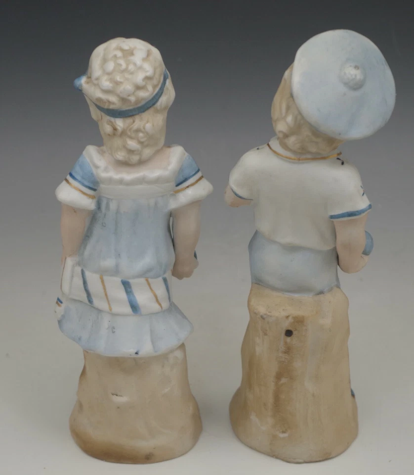 ANTIGUAS FIGURAS DE TENIS DE PORCELANA BISQUE NIÑO Y NIÑA ¿PAR HEUBACH? Foto 4 de 4