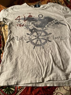 POLO RALPH LAUREN MCM   LXVII Cool Heather Gray Tee Shirt Size M