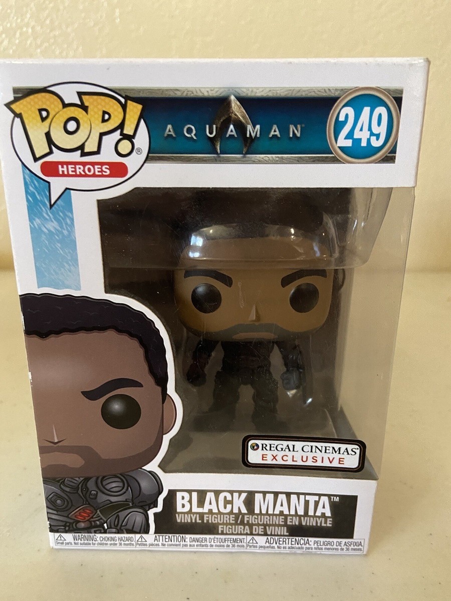 Funko Pop BLACK MANTA Unmasked # 249 Regal Cinemas AQUAMAN