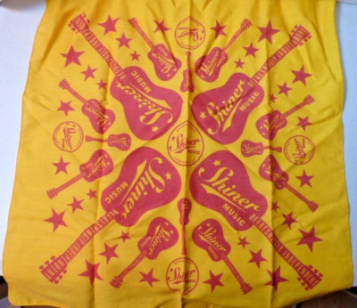Shiner Music Fest Guitar Refreshingly Independent Red and Yellow Bandana Beer TX
