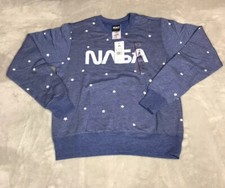 MAD Engine "NASA" Pullover Sweatshirt Womens Blue New with Tags
