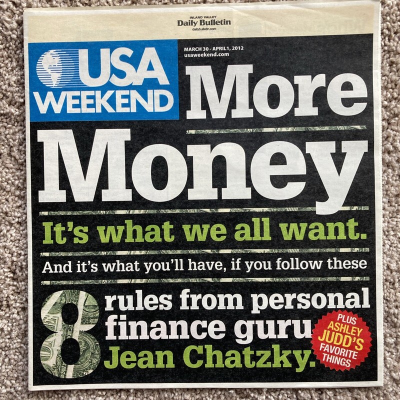 USA weekend magazine, March 30 – April 1, 2012, cover: Jean Chatzky