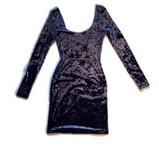 Blue Velvet Bodycon Dress