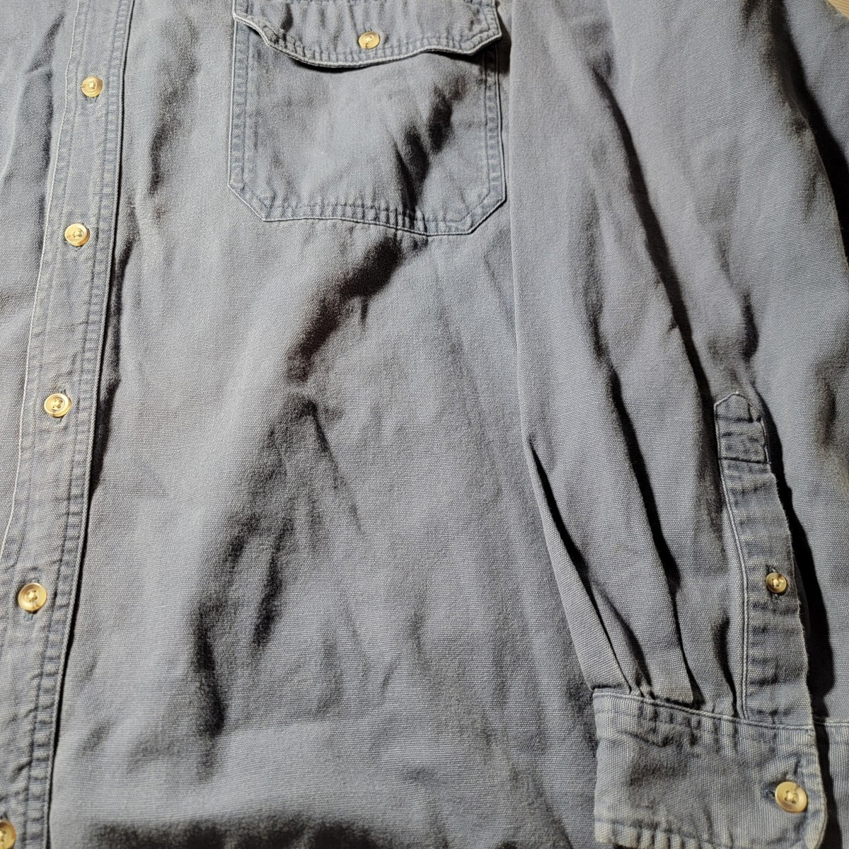 Vintage Brushed Soft Blue Denim Shirt/Jacket Oversize 2X Long