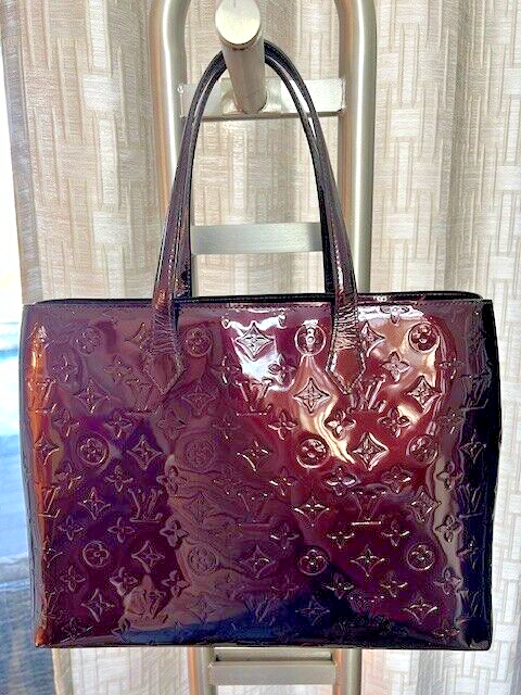 Louis Vuitton ヴェルニ LOUIS VUITTON Monogram Vernis Tote Patent Leather Wilshire MM