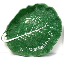 Santa Anita Ware Cabbage Leaf Platter Serving Dish Bowl Majolica Pottery BIG 19"