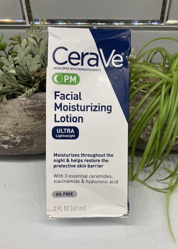 CeraVe PM Facial Moisturizing Lotion Ultra Lightweight Oil Free 2 Fl Oz NEW BOX